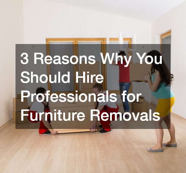 3 Reasons Why You Should Hire Professionals for Furniture Removals