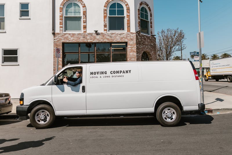 a moving company's van